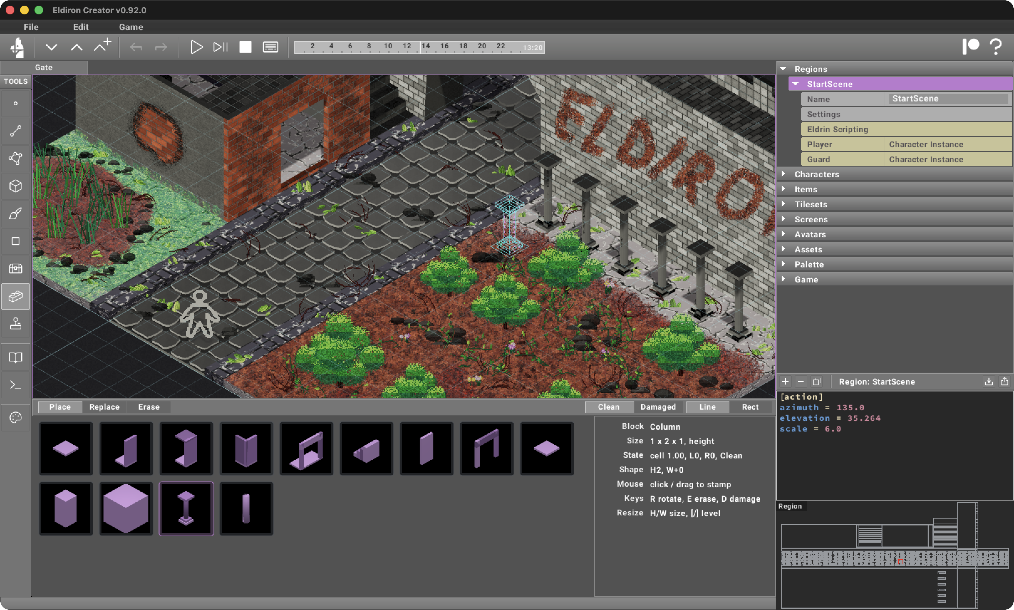 Block Tool in Eldiron v0.92.0